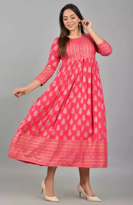 Post image NEW LUNCHING

👗 *Beautiful Printed  Long Gown with handwork* 👗

⭐Available Size-.           
S/36,M/38,L/40,XL/42,

⭐ Product: *Single 

Color`s: *Pink*

Type: *Printed Gown*
Febric- *Rayon*

Quality Products
Online selling Quality Products
Full Stock Available