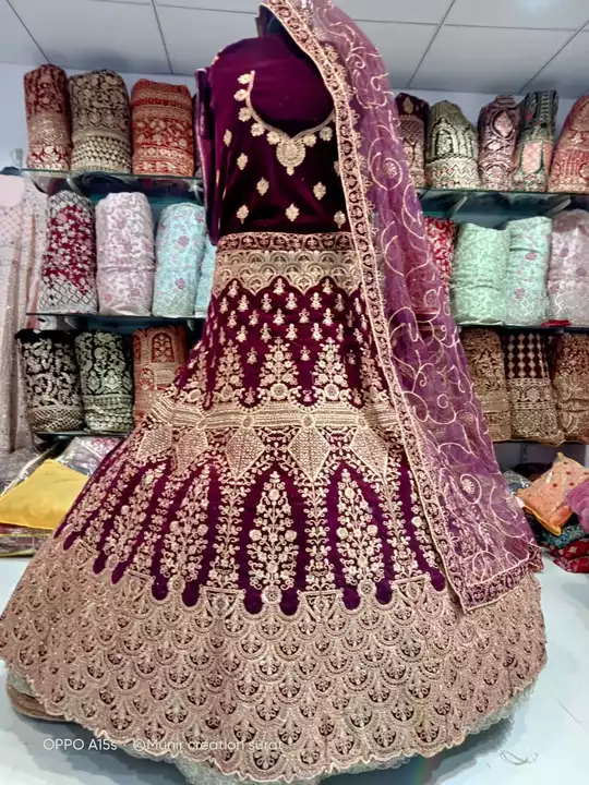 Wedding lehnga giltter with can can. uploaded by Shree Vinayak Textiles on 11/1/2022