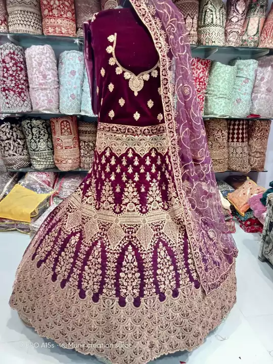 Wedding lehnga gillter with can can. uploaded by Shree Vinayak Textiles on 11/1/2022