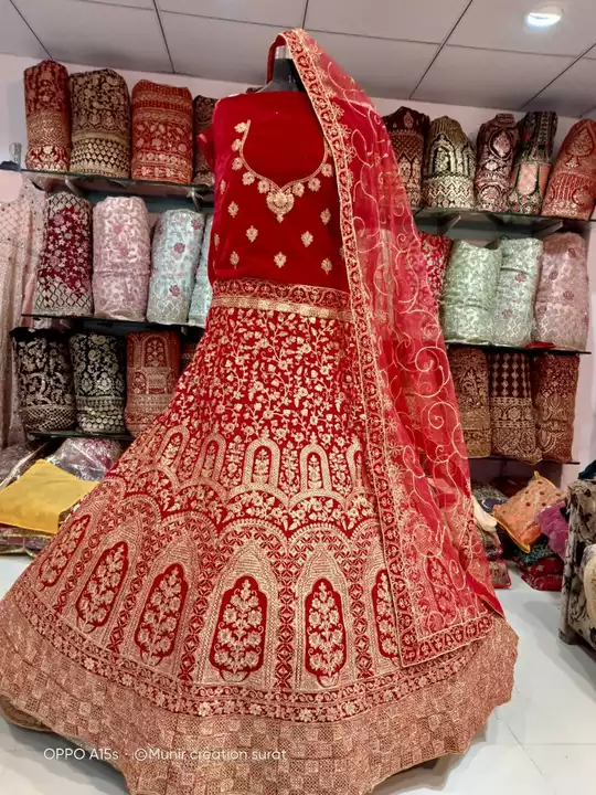 Wedding lehnga gilter with can can. uploaded by Shree Vinayak Textiles on 11/1/2022