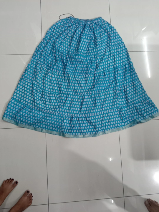Linning sky blue skirt  uploaded by Chanda kurti collection on 11/1/2022