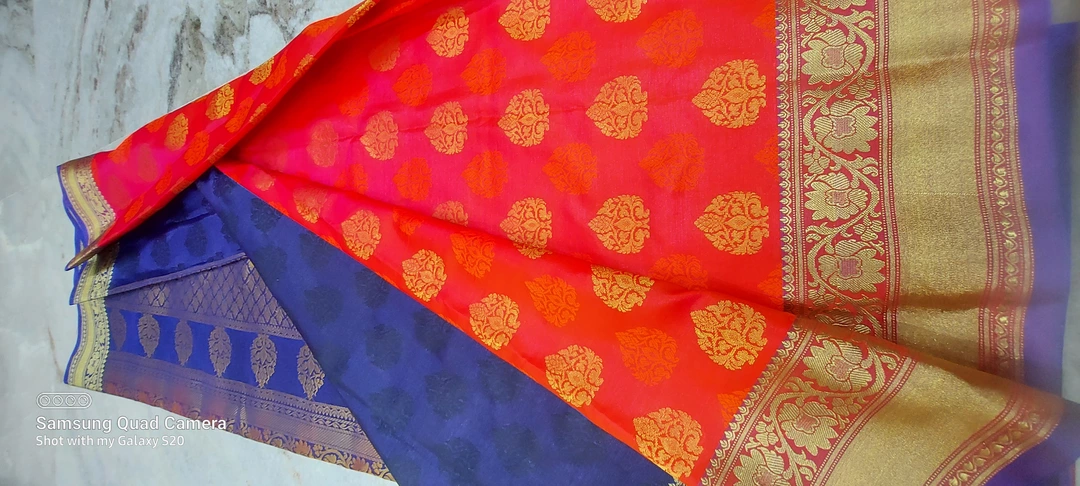 Katan silk Benarasi saree saree with attached BP  uploaded by business on 11/1/2022
