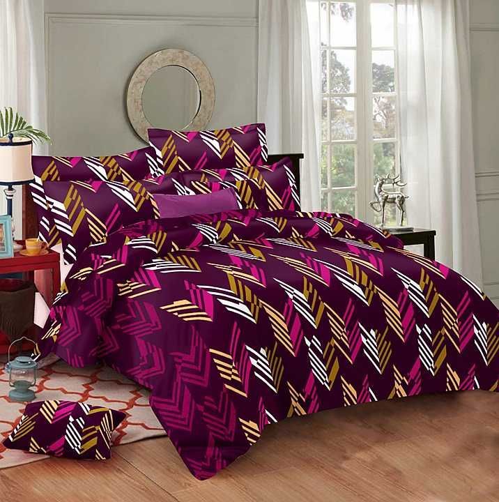 Bed sheet 108*108 king size 100%cotton super fast colour with pillowcover  uploaded by Bedsheet on 1/15/2021