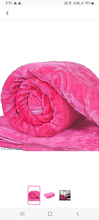 Post image मुझे Blanket के 1-10 पीस ₹1000 में चाहिए. अगर आपके पास ये उपलभ्द है, तो कृपया मुझे दाम भेजिए.