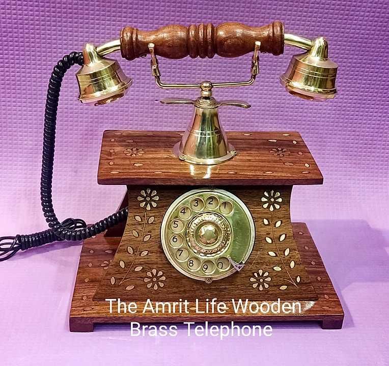 Barass wooden antique phone uploaded by business on 1/15/2021