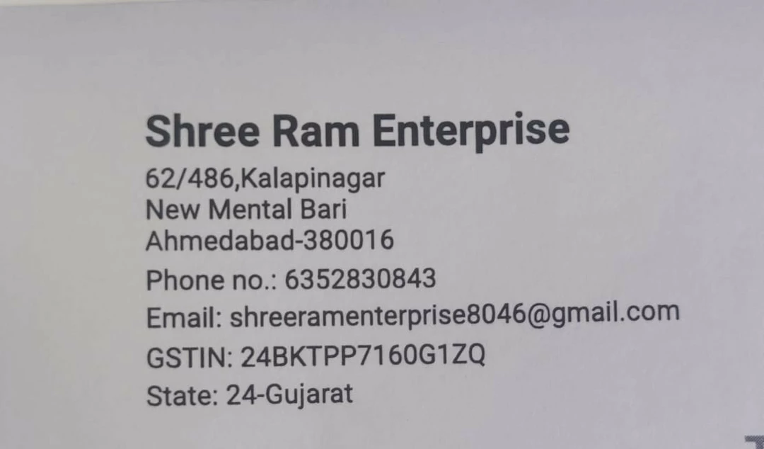 Post image Shree Ram Enterprise  has updated their profile picture.