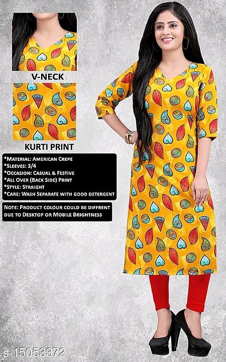 Aagam Fabulous Kurtis Printed : Combo of 2 uploaded by business on 1/15/2021