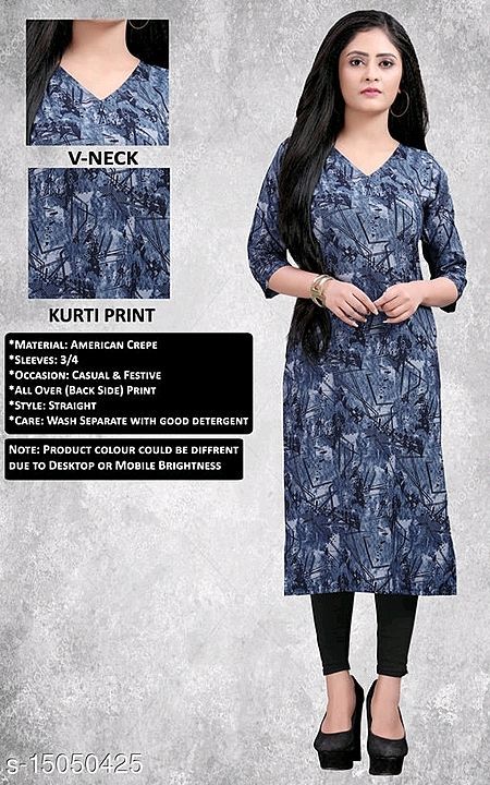 Aagam Fabulous Kurtis Printed : Combo of 2 uploaded by Reseller on 1/15/2021