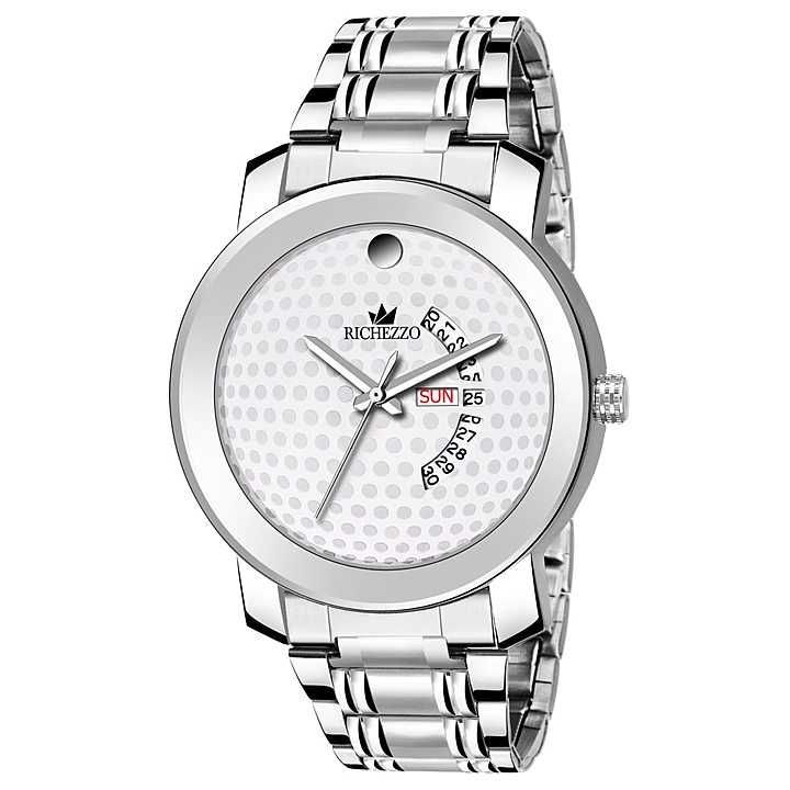 Richezzo Silver Round Day Date Analog Watch for Men uploaded by LUXURIOUS LIFESTYLE  on 1/15/2021