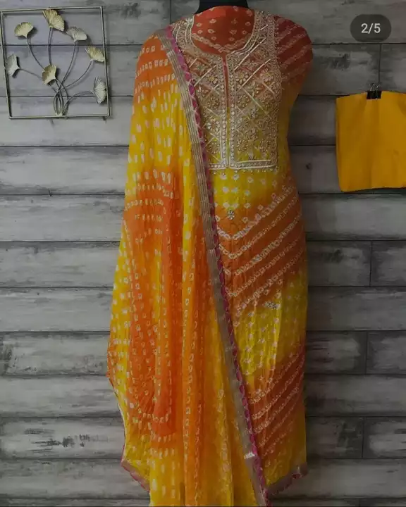 Bandhani suits duptta  uploaded by Balaji creations  on 11/2/2022