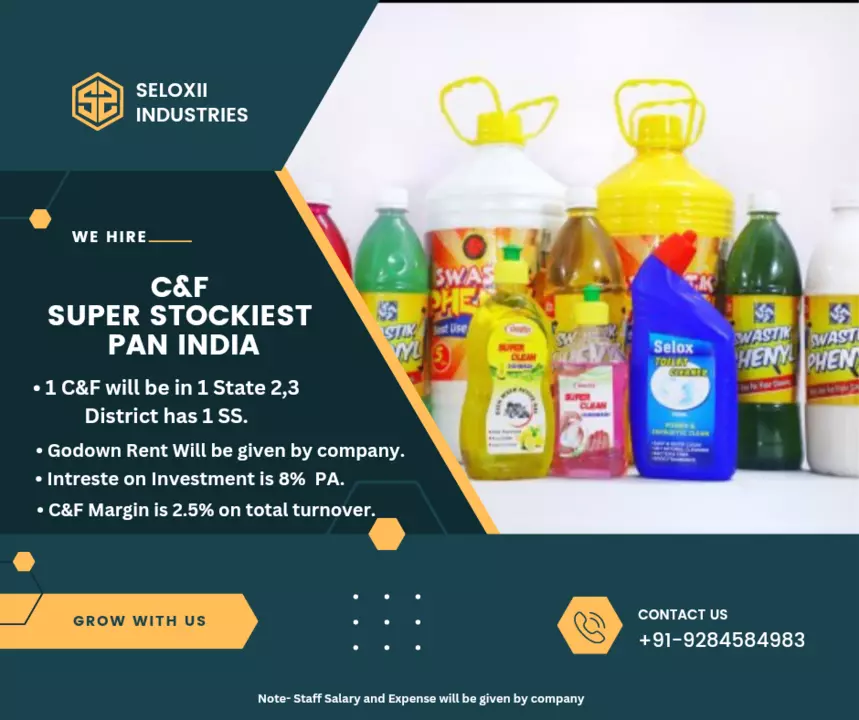 Post image We Hire C&amp;F/Suoerstockiest and Distributor Pan India.Comment your contact number and Location please
