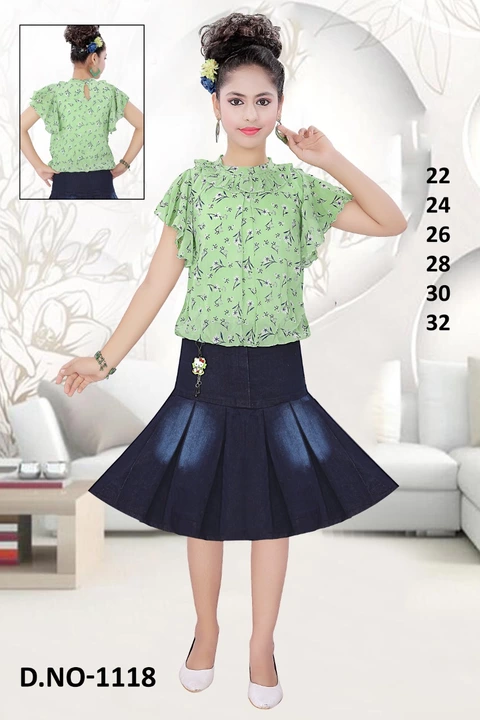 Jorget top and skirt denim uploaded by business on 11/2/2022