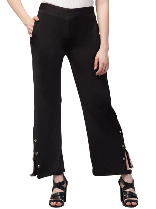 Mythya Black Stylish Trouser with side slit uploaded by business on 11/3/2022