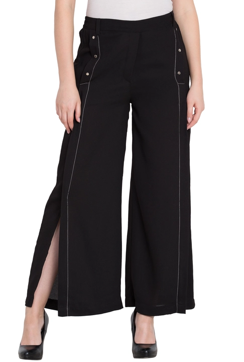 Mythya Black Stylish Trouser with side slit uploaded by UVS Enterprises on 11/3/2022