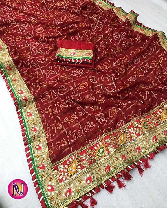 Bandhani saree uploaded by Dhani online shopping mart on 6/30/2020