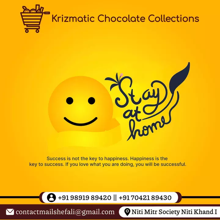 Visiting card store images of Krizmatic chocolate collections