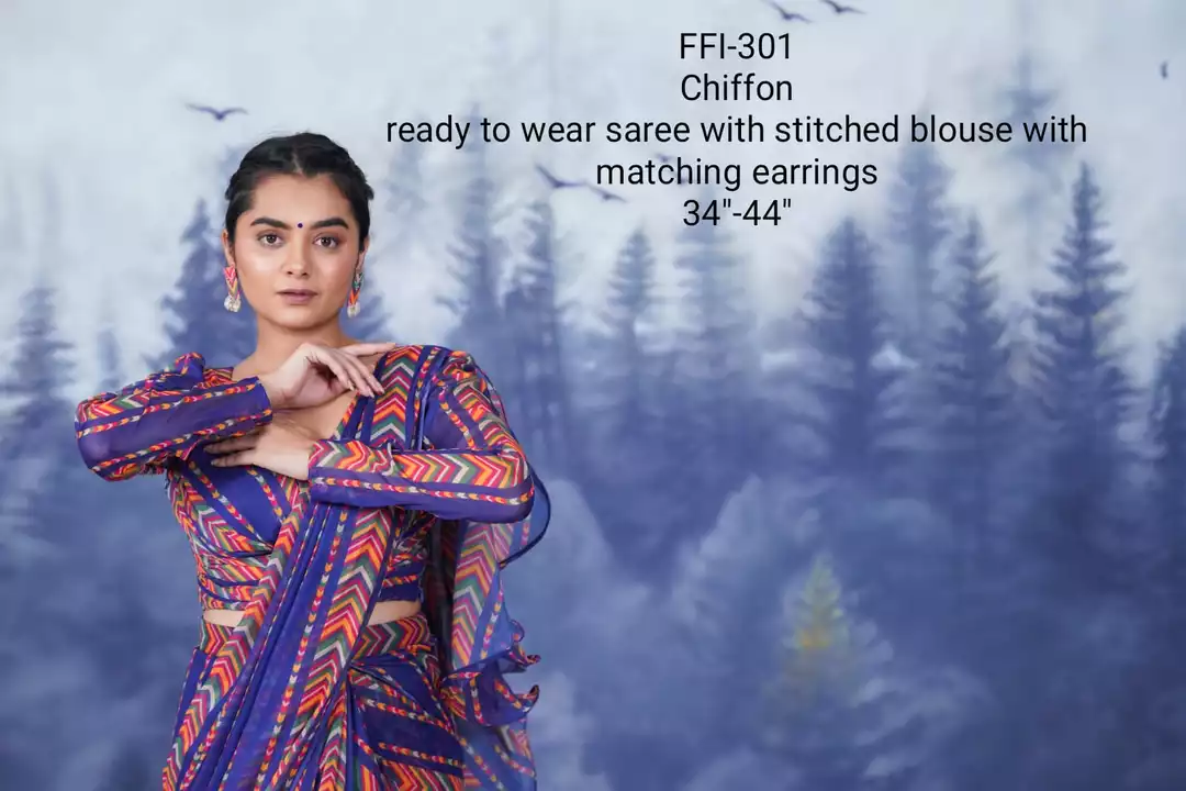 Frill saree uploaded by business on 11/3/2022