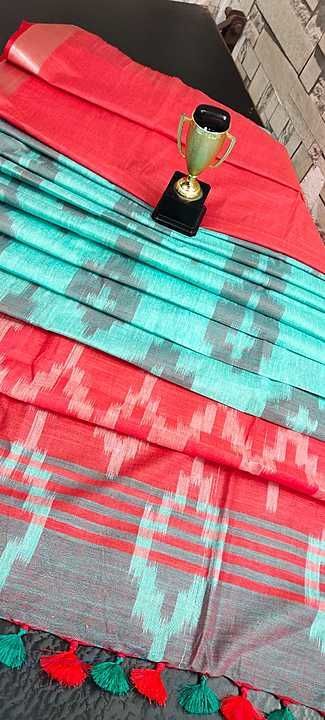 Cotton ikkat saree uploaded by business on 1/15/2021