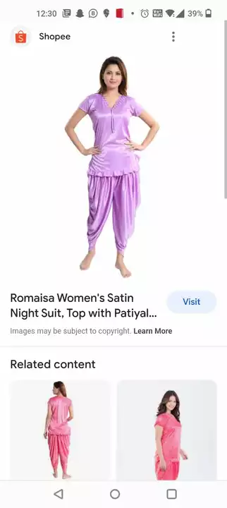Product image of *PATYALA NIGHT SUIT*

FABRIC.SARTIN 

SIZE.ADULT .L .XL ONE SIDE

MIN ORDER.100 PIECES

*RATE.150 RS, price: Rs. 150, ID: patyala-night-suit-fabric-sartin-size-adult-l-xl-one-side-min-order-100-pieces-rate-150-rs-9649f56e