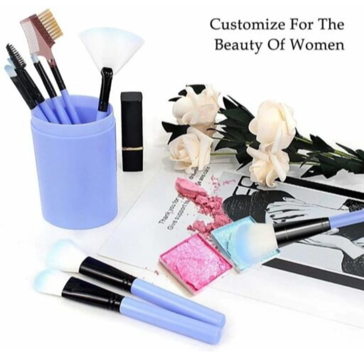Professional 12 Pcs Face Makeup Brushes Makeup Brush Set with Plastic Box uploaded by Stylish Magic World on 11/3/2022
