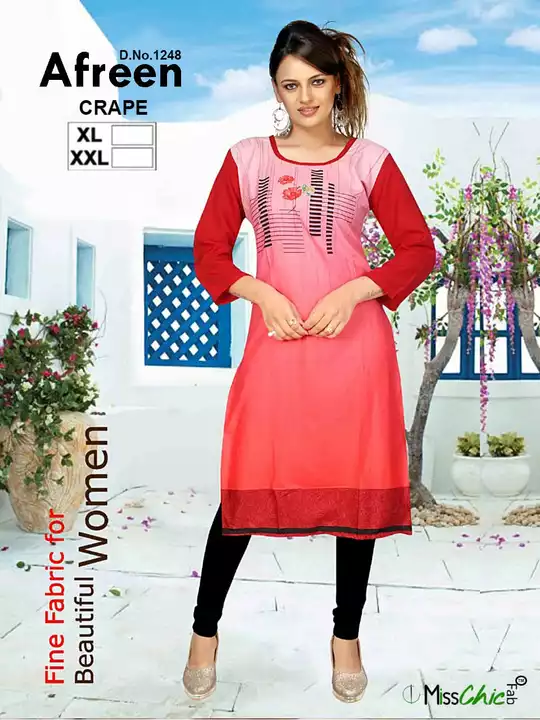 Crape kurti uploaded by Mahi ladies wear center on 11/4/2022