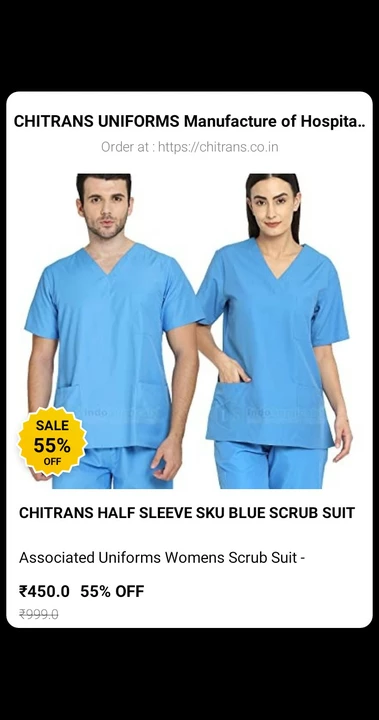 CHITRANS sky blue O T Dress scrap set uploaded by Sri shiv traders on 11/4/2022