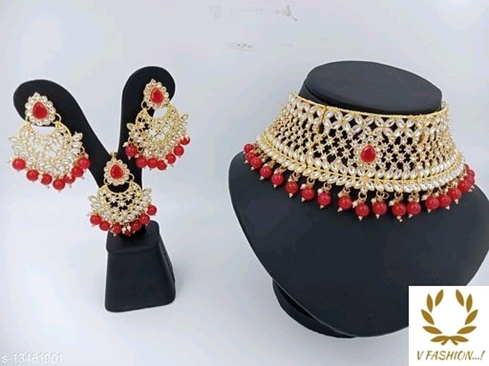 Post image PRICE 555

FREE CASH ON DELIVERY 🤘🤘
FREE SHIPPING 🚐
HOME DELIVERY 🙏🙏

Sizzling Fancy Women Necklaces

Base Metal: Alloy😀
Plating: Gold Plated
Stone Type: Artificial Stones &amp; Beads
Sizing: Choker😍
Type: Variable (Product Dependent)
Multipack: 1
Sizes: Free Size
Dispatch: 2-3 Days