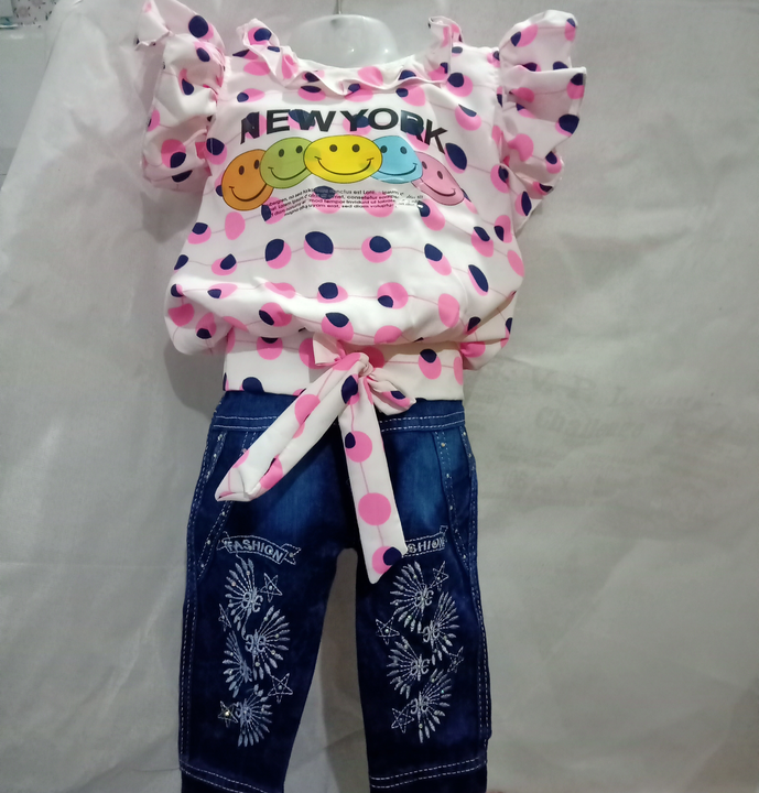 Girls Top & Jeans Pant Set uploaded by Aziz Collection  on 11/4/2022