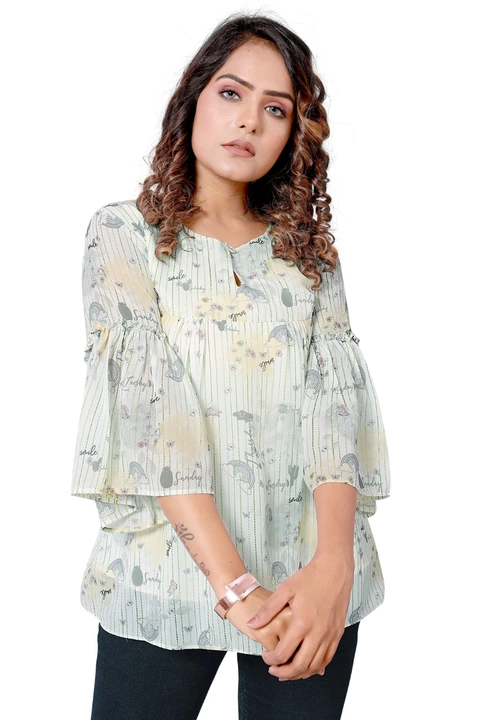 Digital printed georgette tops uploaded by Men's & women's clothes on 11/4/2022