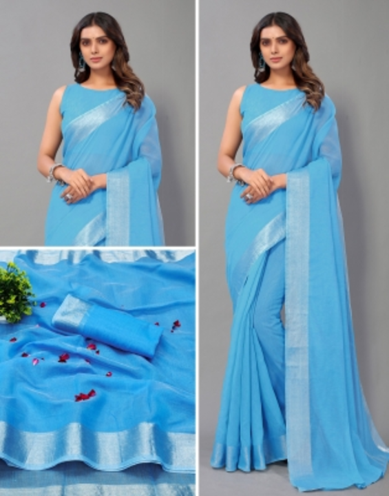 #Dyed Fashion Cotton Blend Saree# uploaded by Gajab Style on 11/5/2022