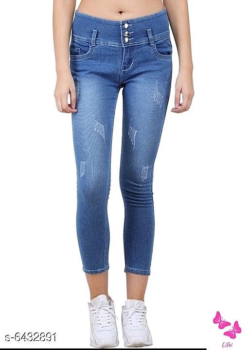 Catalog Name:*Stylish Partywear Women Jeans*
Fabric: Denim
Pattern: Solid
Multipack: Variable (Pr uploaded by business on 6/30/2020