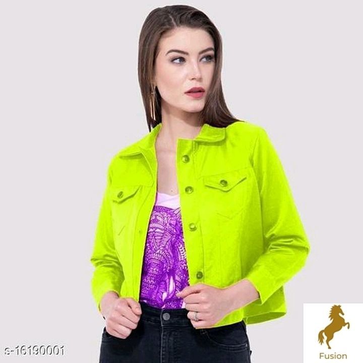 Post image Trending Modern Women Jackets &amp; Waistcoat

Fabric: Cotton Blend
Sleeve Length: Long Sleeves
Pattern: Self-Design
Multipack: 1
Sizes: 
S M L XL