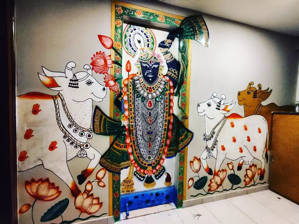 Krishna jagannath ji wall painting  uploaded by Art buddy on 11/5/2022