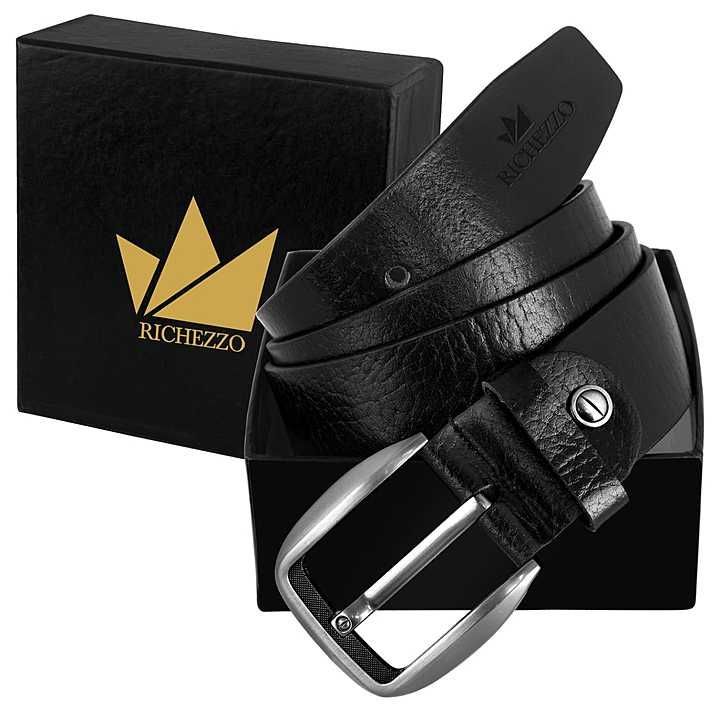 Richezzo Genuine Leather Black Belt for Men uploaded by business on 1/16/2021