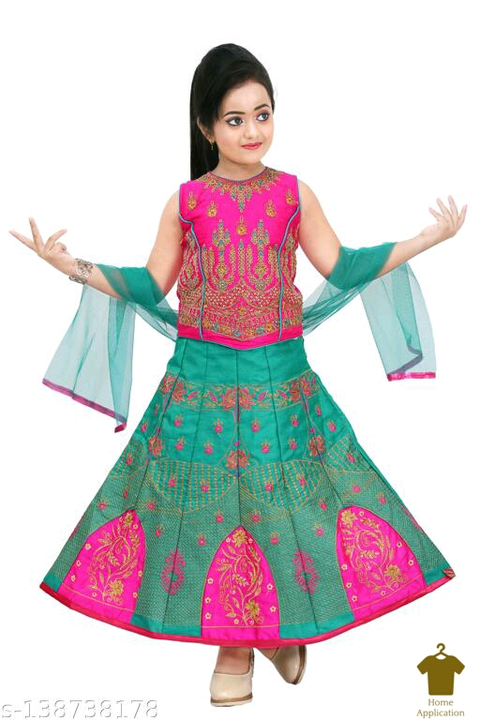 Post image Cutiepie Fancy Kids Girls Lehanga Cholis*
Top Fabric: Polyester
Lehenga Fabric: Polyester
Dupatta Fabric: Net
Sleeve Length: Sleeveless
Top pattern: Embroidered
Lehenga Pattern: Embroidered
dupatta pattern: solid
Stitch Type: Stitched
Net Quantity (N): 1
Sizes: 
1-2 Years, 2-3 Years, 4-5 Years, 5-6 Years, 6-7 Years, 7-8 Years
Dispatch: 2 Days

*Proof of Safe Delivery! Click to know on Safety Standards of Delivery Partners- https://ltl.sh/y_nZrAV3