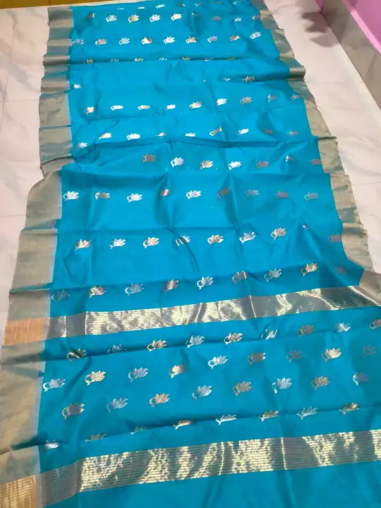 Chanderi cotton silk saree uploaded by business on 11/6/2022