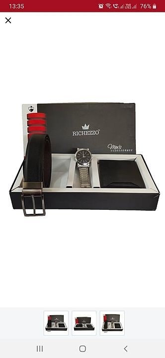 Richezzo Belt, Wallet & Watch Gift Pack for Men uploaded by business on 1/16/2021