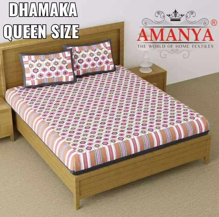 Product image with price: Rs. 450, ID: queen-size-bed-sheet-55589c1e