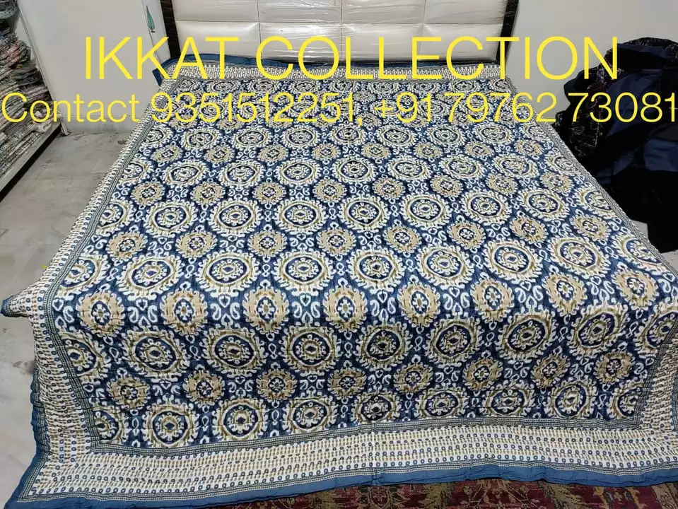 Post image It's jaipur special ikkat print double razai in soft cotton filling