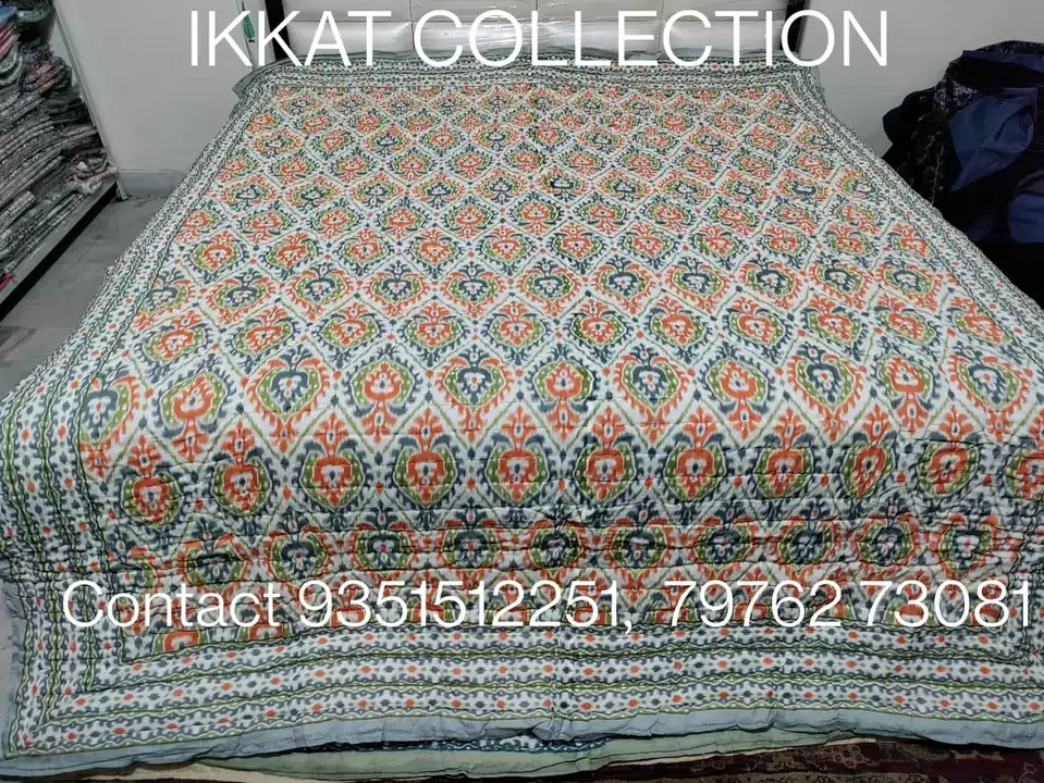 IKKAT PRINT DOUBLE RAZAI/QUILT uploaded by Khandelwal handloom on 11/6/2022