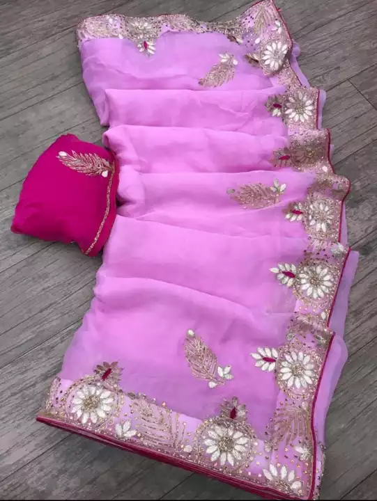 🥰🥰Original product🥰🥰


👉👉pure chiffon fabric with beautiful  hand gottapatti pittn work contac uploaded by AanviFab on 11/7/2022