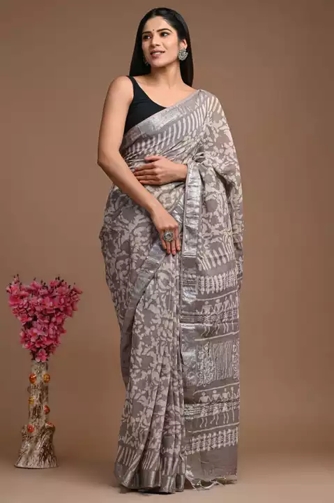 Post image New latest collection👆 
mix-up collection 👌
Bagru # #Hand block printend soft linen fabric 'cotton slub' ( all are natural  colors vegitable  prints ) 
* with blouse
Natural dye nd color
Price  

Saree length  6.5 metr with blouse price 
Contact number and booking number and daily update and inquiry number 7014472031