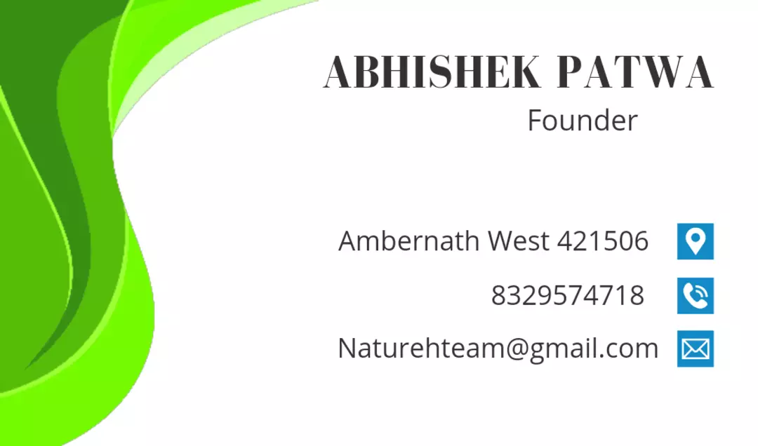 Visiting card store images of Nature's H²