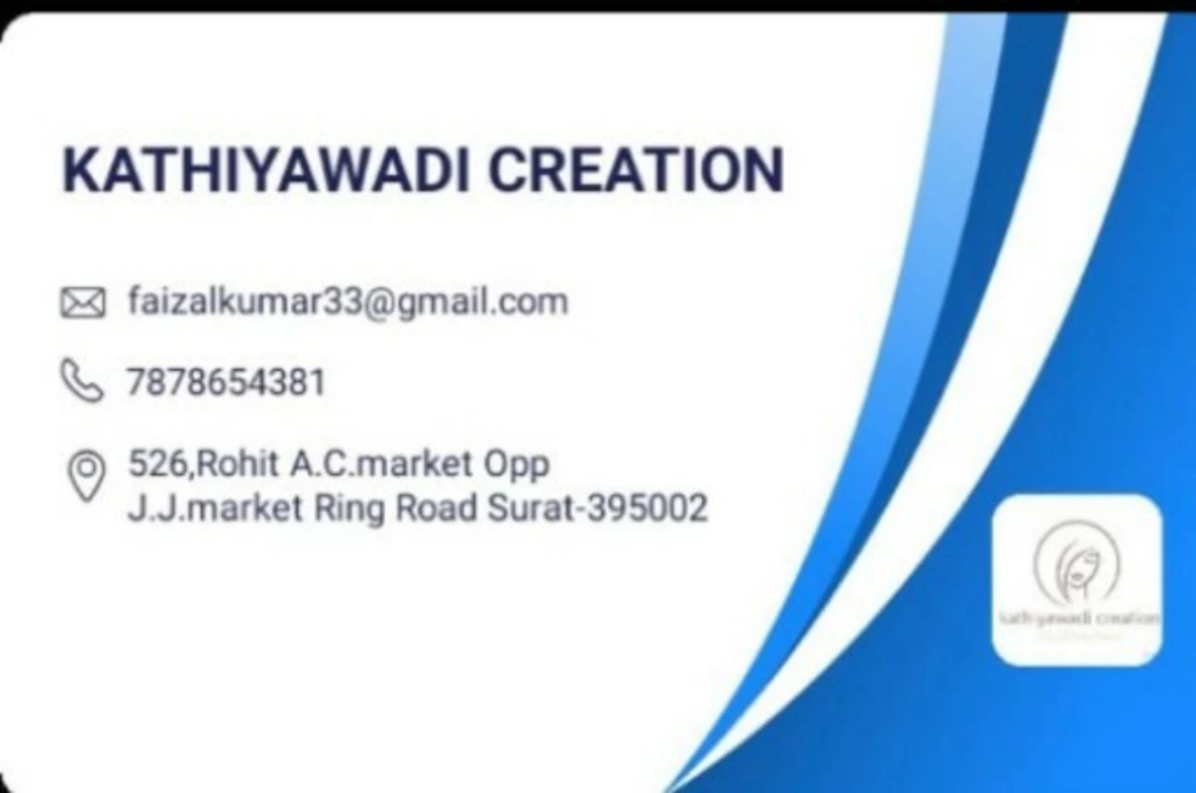 Visiting card store images of Kathiyawadi creation