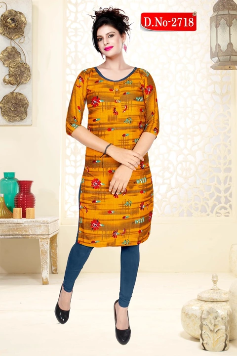 SEMI CREPE KURTI  uploaded by BHATTAD TEXTILE AGENCY  on 11/7/2022