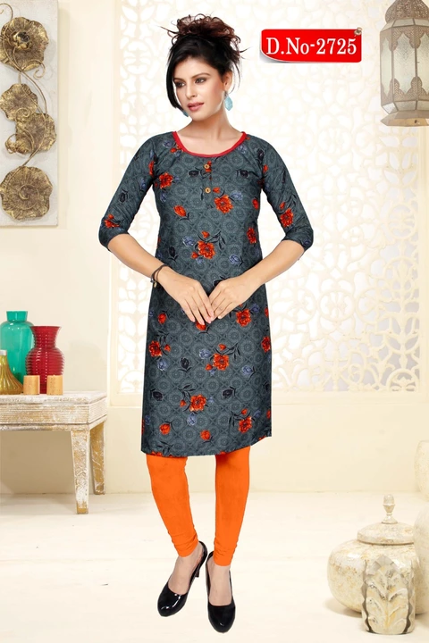 SEMI CREPE KURTI  uploaded by BHATTAD TEXTILE AGENCY  on 11/7/2022