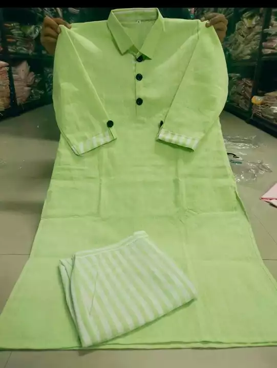 Khadi cotton kurti set  uploaded by Nishedhya Fashion on 11/8/2022