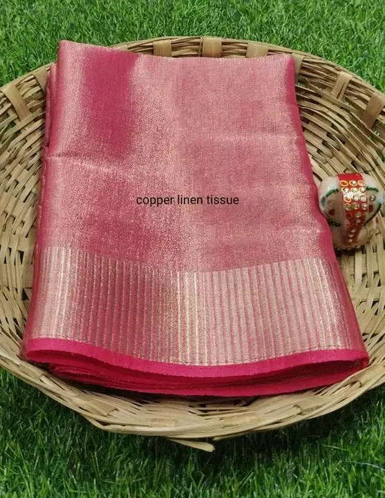 Tissue Linen Saree  uploaded by Handloom Plus  on 11/8/2022