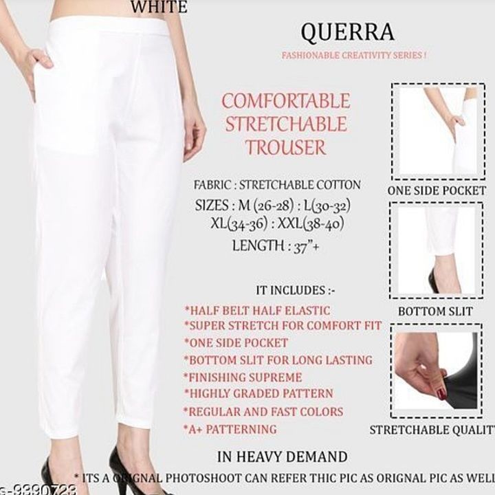 White stretchable pant uploaded by business on 1/17/2021