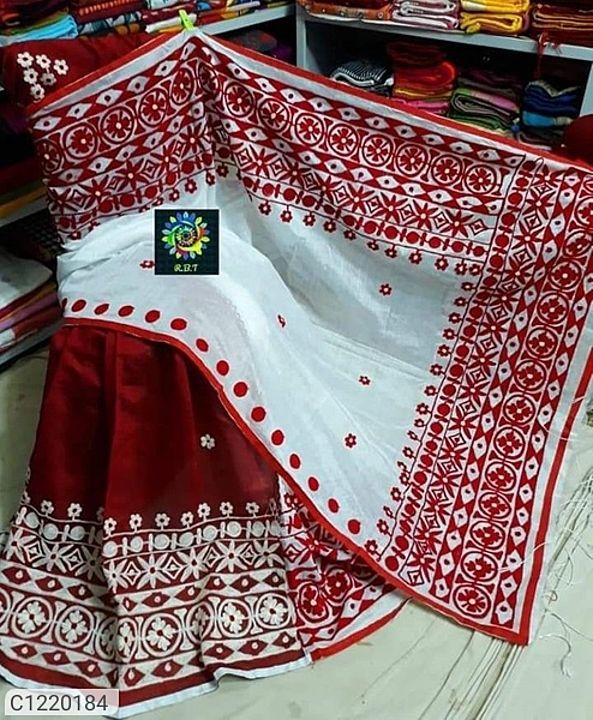 *Catalog Name:* Delicate Cotton Silk Kathiyawadi Sarees With Embroidery Work

* uploaded by Saree on 1/17/2021